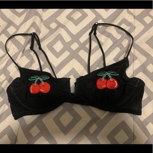 Urban outfitters cherry detail bra